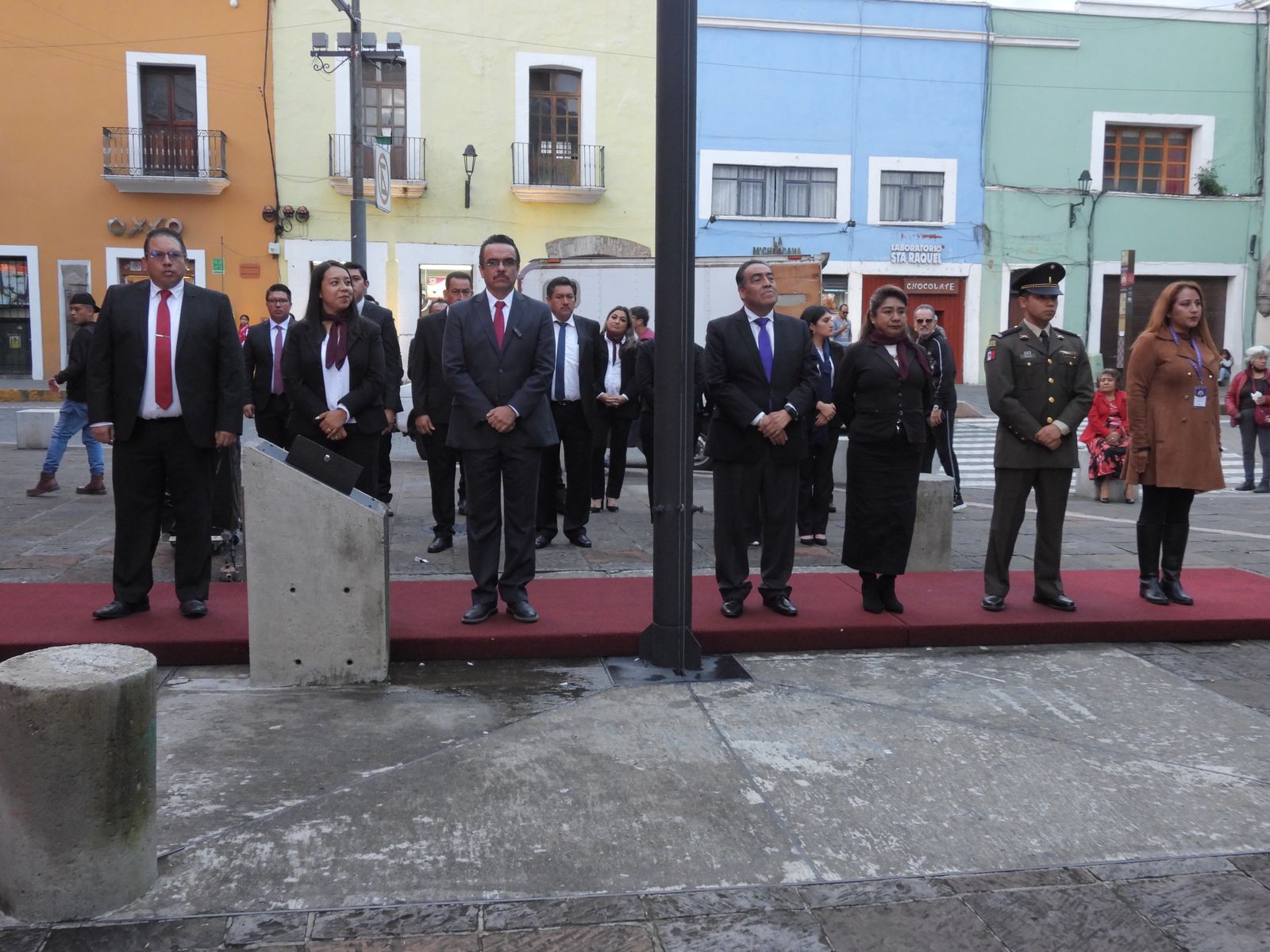 Participa Ayuntamiento de Yauhquemehcan en Arrío de la Bandera Nacional en la ciudad de Tlaxcala